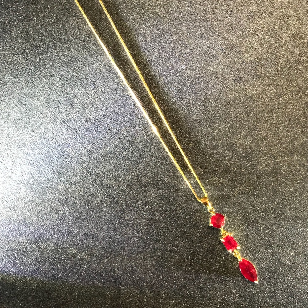 👉NEW👈 African Rubies Drop Necklace - Picture 7 of 7